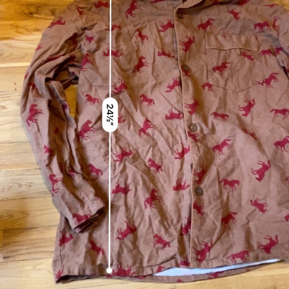 Men’s flannel horse themed pjs set - Picture 7 of 15